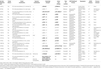 Heterogeneity of Axenfeld–Rieger Syndrome: Molecular and Clinical Findings in Chinese Patients